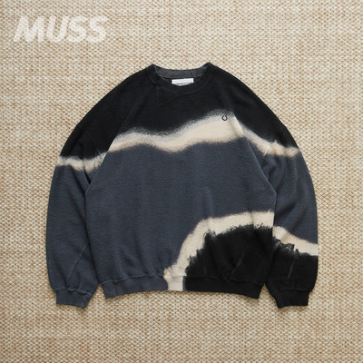 现货 NOMARHYTHM TEXTILE HAND DYE SWEAT日产手工染扭曲渐变卫衣