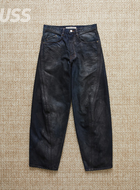 现货 NVRFRGT 3D TWISTED WIDELEG JEANS 日产阔腿水洗复古牛仔裤