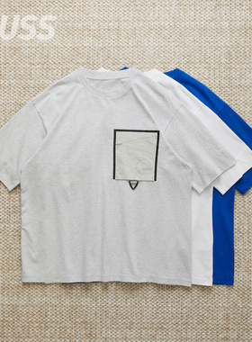 现货 WFELD UGANDA COTTON POCKET TEE 字母印花休闲口袋短袖T恤