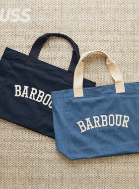 现货 BARBOUR LOGO TOTE BAG 复古LOGO绣标休闲通勤托特包 25SS