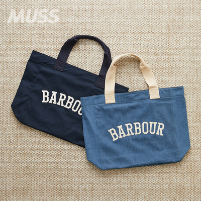 BARBOUR复古绣标休闲通勤托特包