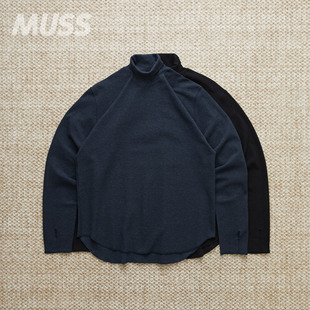 SABY 日产高领BD纱线细华夫格长袖 HIGH WAFFLE T恤25AW NECK 现货