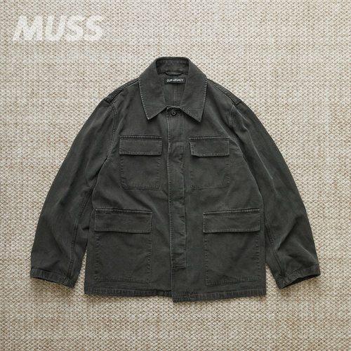 OURLEGACY做旧水洗四袋帆布夹克