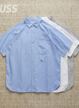 现货 NANAMICA REGULAR WIND S/S 包芯纱休闲复古经典短袖衬衫