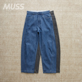 立体剪裁复古水洗弯刀牛仔裤 现货 25AW WIDE PANTS FARAH CURVED