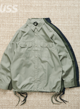 现货 TAION MILITARY LONG SHIRTS 军事线防撕裂格子布衬衫外套