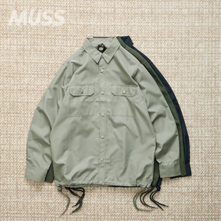 TAION 军事线防撕裂格子布衬衫 MILITARY SHIRTS 外套 LONG 现货