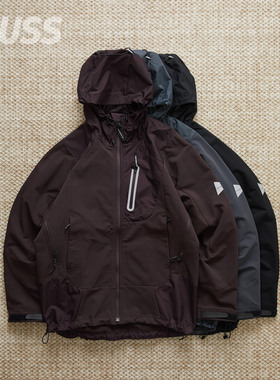现货 AND WANDER STRETCH SHELL 弹性拒水软壳户外冲锋衣夹克25AW