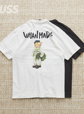 现货HUMAN MADE GRAPHIC TEE 日产漫画老虎猎鸭竹节棉短袖T恤25SS