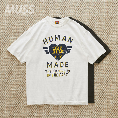 HUMANMADE翅膀爱心印花短袖T恤