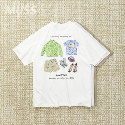GRAMICCI小野人基础印花户外短袖