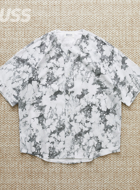 现货 KUON MURA SHIBORI PRINTED SHIRT 日产扎染休闲棒球衫 25SS