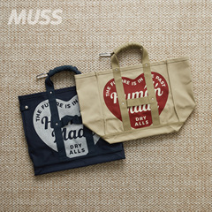 现货 HUMAN MADE TOTE BAG 水洗做旧爱心印花复古通勤托特包25AW