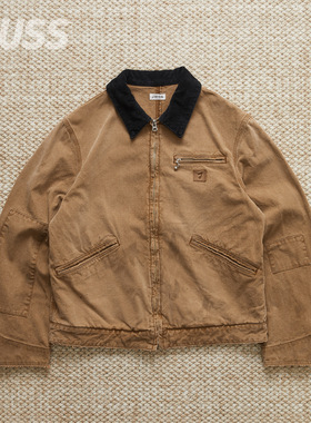 现货 JIEDA DUCK DAMAGE ZIP 日产拼皮做旧水洗底特律夹克 25AW