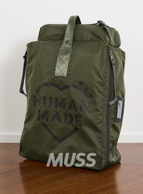 现货 HUMAN MADE MILITARY BACKPACK 军事风尼龙牛津撞色双肩背包