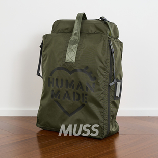BACKPACK 现货 MILITARY MADE 军事风尼龙牛津撞色双肩背包 HUMAN