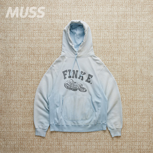 日产水洗破坏做旧连帽卫衣 现货 25AW AGED E.HOODIE BOWWOW FINK