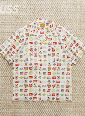现货 HUMAN MADE SOUVENIR SHIRT 复古纪念印花休闲短袖衬衫 25SS