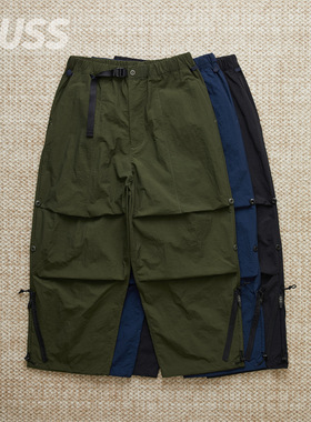 现货POLIQUANT WIDE ZIP-UP TUCKED可调节裤长机能宽松阔腿裤25AW