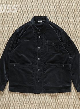 现货 WILDTHINGS USAF OFFICER L/SHIRTS细纹灯芯绒口袋衬衫23AW