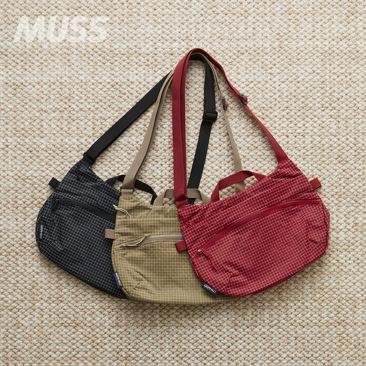 现货 GRAMICCI SHOULDER BAG 小野人户外防撕裂单肩斜挎包 25SS