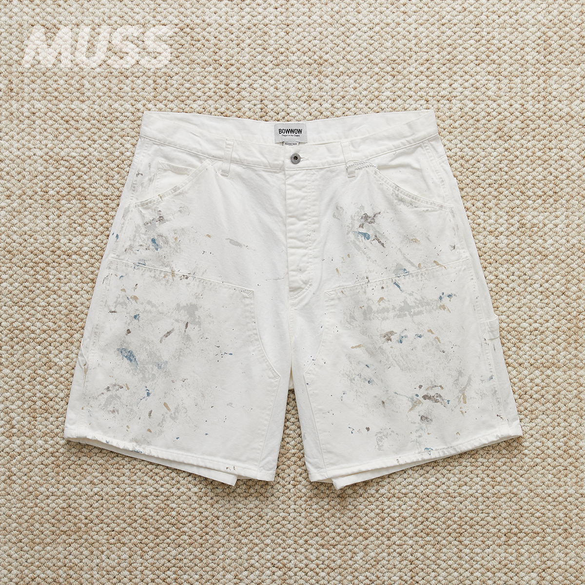 BOWWOW日产复古泼墨双膝工装短裤