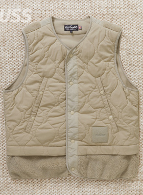 现货 WILD THINGS QUILTING VEST 机能绗缝拼接抓绒保暖内胆马甲
