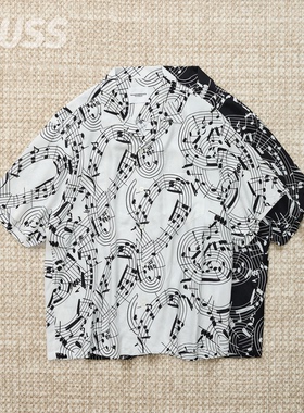 现货TAKAHIROMIYASHITA THE SOLOIST.宫下贵裕音符夏威夷短袖衬衫