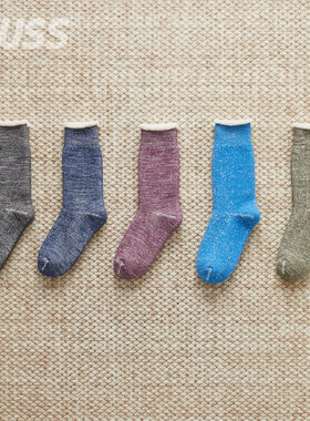 现货 ROTOTO R1001 日本制美利奴羊毛混纺抓绒保暖中筒袜