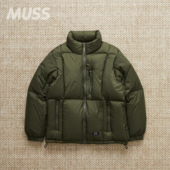 TAION 立领工装 WORK ZIP 现货 DOWN VOLUME 拉链保暖羽绒服夹克