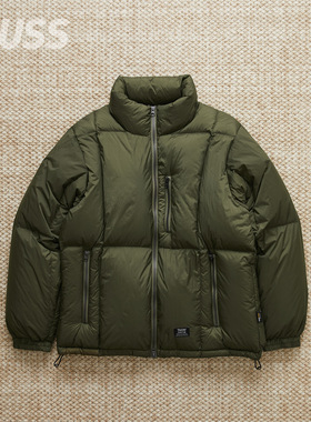 现货 TAION WORK W-ZIP VOLUME DOWN 立领工装拉链保暖羽绒服夹克