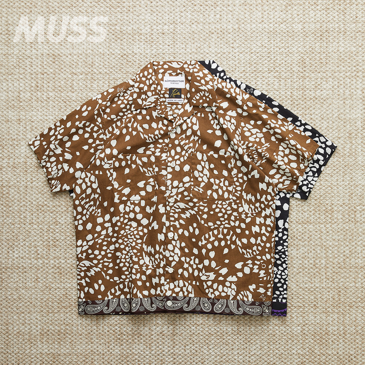 现货 NEEDLES X NOMA T.D. BANDANA SHIRT 联名方巾短袖衬衫 25SS