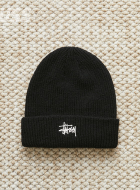 现货 STUSSY BASIC CUFF BEANIE 经典无檐翻边保暖毛线针织帽冷帽