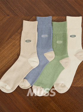 现货 ROTOTO R1528 日产针织罗纹复古休闲长袜 25SS