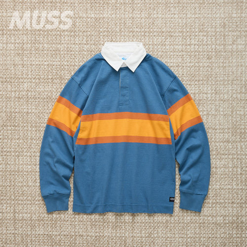 GRAMICCI条纹休闲橄榄球衫