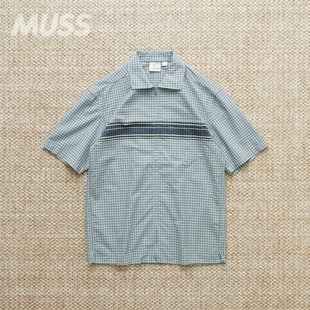 WAVE SHIRT 现货 衬衫 ZIP 小野人格纹拉链短袖 25SS GRAMICCI