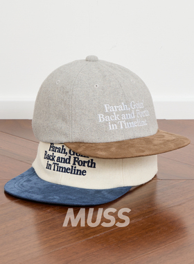 现货 FARAH 6 PANEL CAP 羊毛呢混纺字母拼接撞色复古棒球帽 25AW