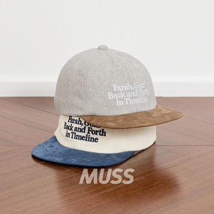 FARAH 羊毛呢混纺字母拼接撞色复古棒球帽 CAP 25AW PANEL 现货