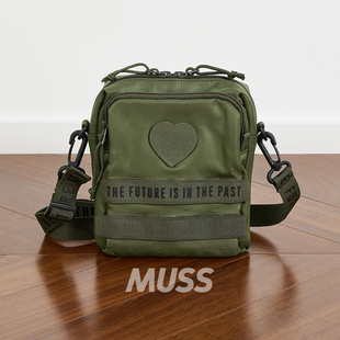 现货 HUMAN MADE MILITARY POUCH 爱心字母军事复古工装单肩包
