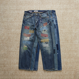 FDMTL 日产古布刺绣破坏水洗做旧牛仔裤 CLASSIC DENIM FIT 现货