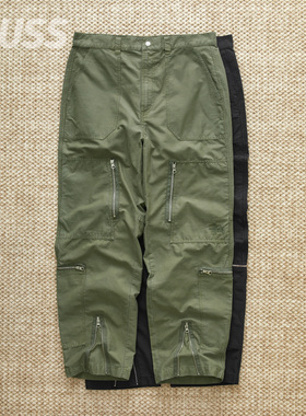 现货 STUSSY NYCO FLIGHT PANT 斯图西防撕裂拼接拉链飞行员裤