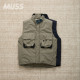 PUFFER 现货 N.HOOLYWOOD VEST日产军事立领贴布机能棉服马甲25AW