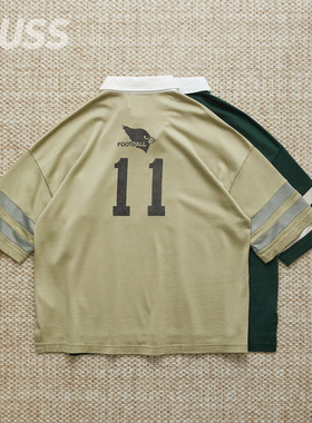 现货 REMI RELIEF FOOTBALL T 日产人造丝混纺水洗足球短袖POLO衫