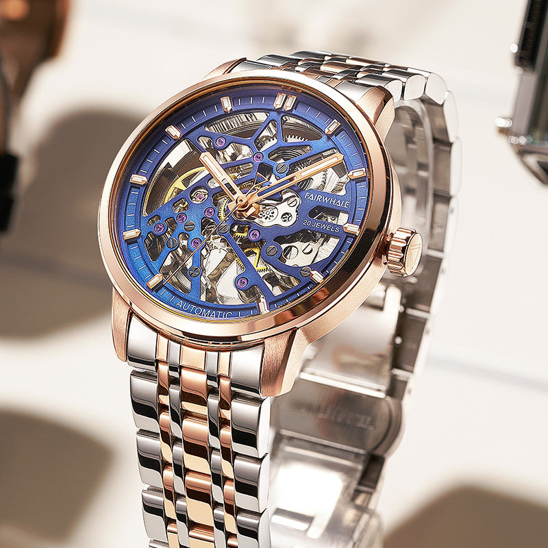 马克华菲十大新款名牌手表男士全自动机械男表镂空2020夜光正品牌