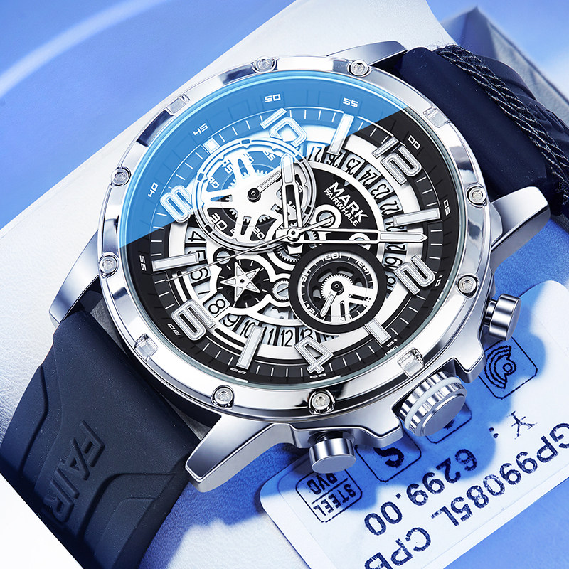 马克华菲正品男士手表男款青少年运动潮流防水机械表初高中学生