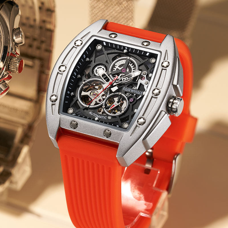 马克华菲新款正品牌理查德镂空机械手表男士氚气陀飞轮米勒十大