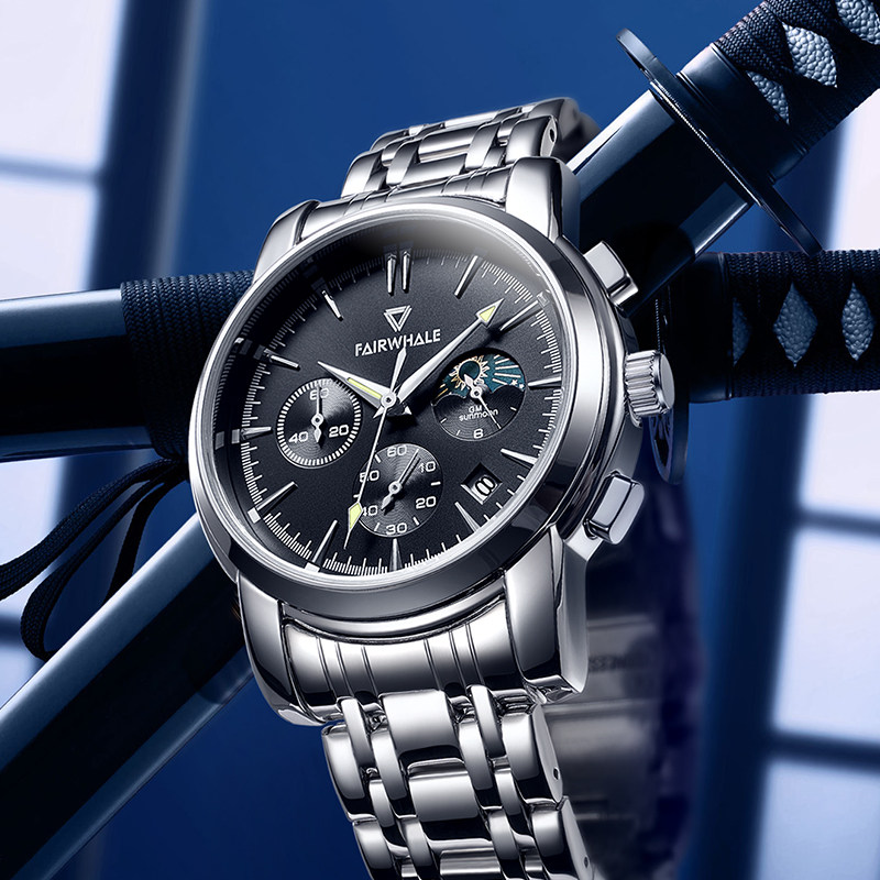 马克华菲新款2023正品牌5370手表男士时尚防水潮流男款夜光非机械