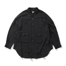 Army Logic 24FW 秋冬长袖衬衫男竖条纹口袋装饰宽松廓形百搭上衣