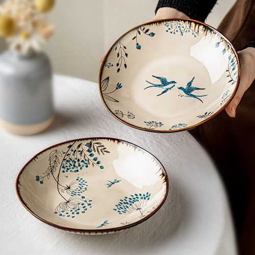 芦苇轻奢7英寸异形陶瓷餐盘