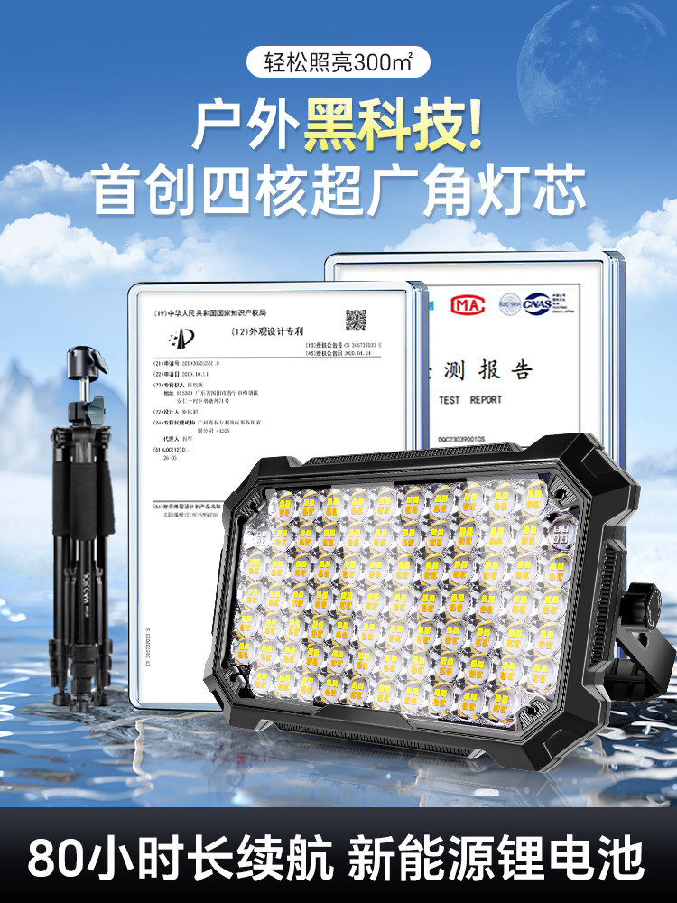 夜市灯，摊档灯，特殊可充电Led背包灯，超亮应急太阳能户外露营